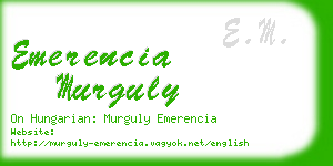 emerencia murguly business card